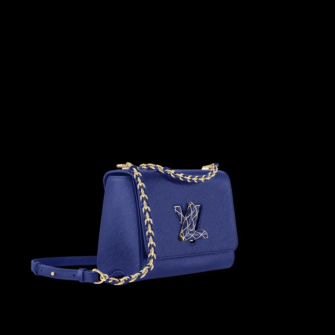 Louis Vuitton Twist MM Bag Blue - / 9 Inches Louis Vuitton Twist MM Bag Blue - / 9 Inches