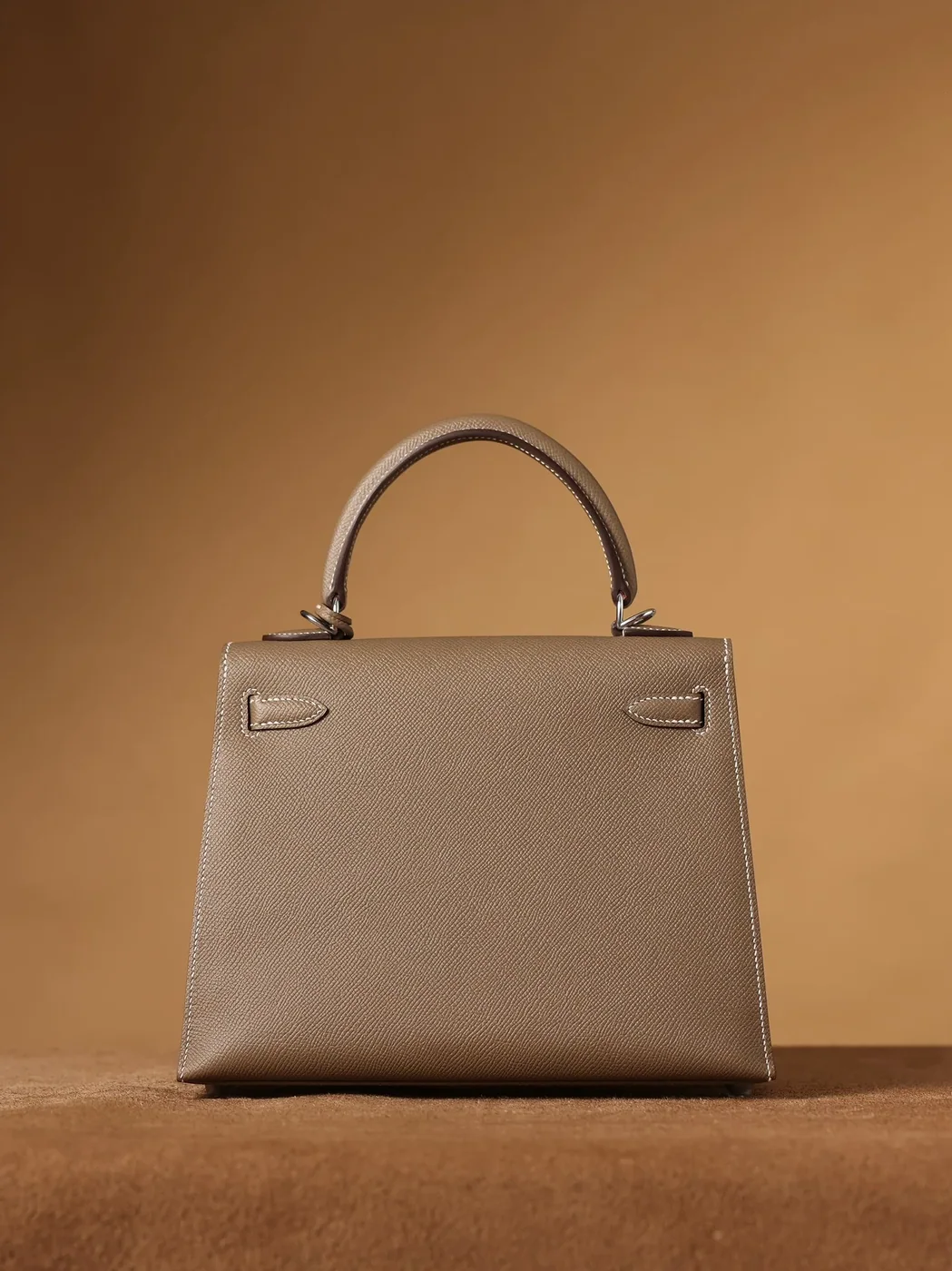 Hermes Kelly Epsom Silver Tone Lock Bag Grey 9,/ Hermes Kelly Epsom Silver Tone Lock Bag Grey 9,/