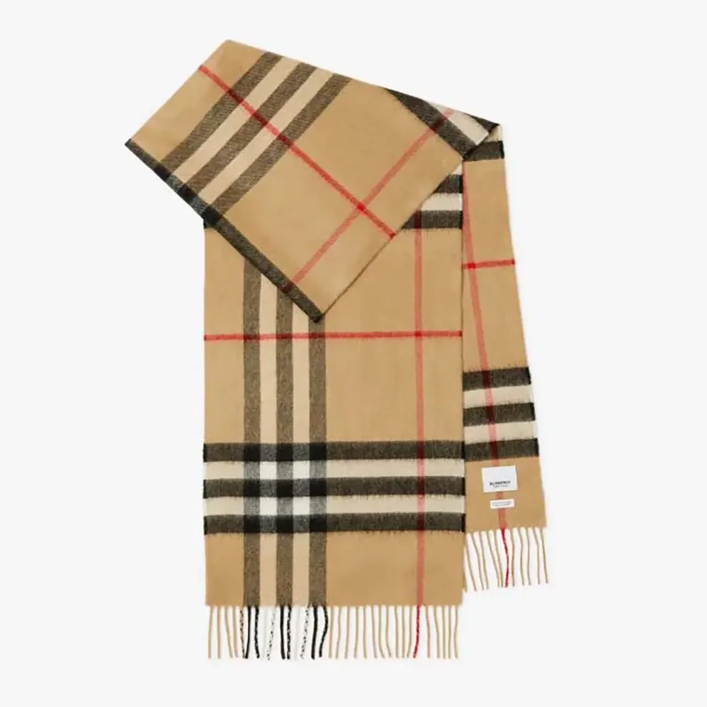 Burberry Check Cashmere Scarf for Unisex in Beige