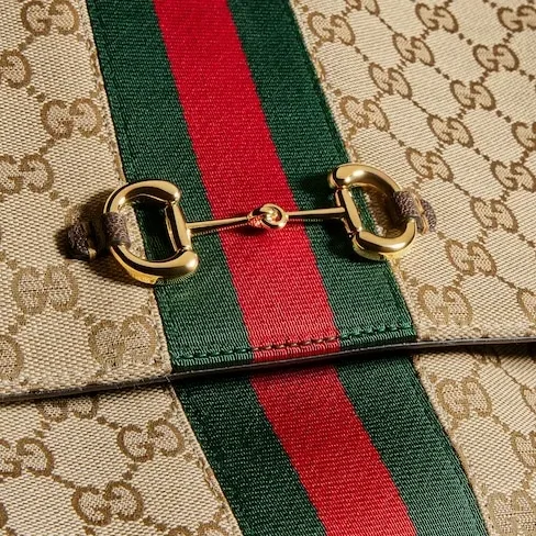 Gucci Paparazzo Large Top Handle Bag / Sand/ Dark Brown Gold Hardware
