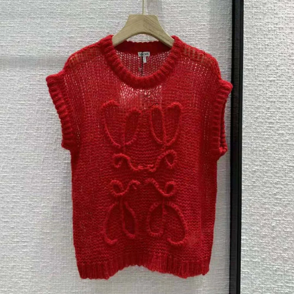 Loewe Anagram Vest in Mohair for Women Loewe Anagram Vest in Mohair for Women