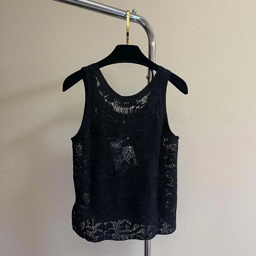 Dior Twinset Black Mohair and Wool Blend Lace for Women Dior Twinset Black Mohair and Wool Blend Lace for Women