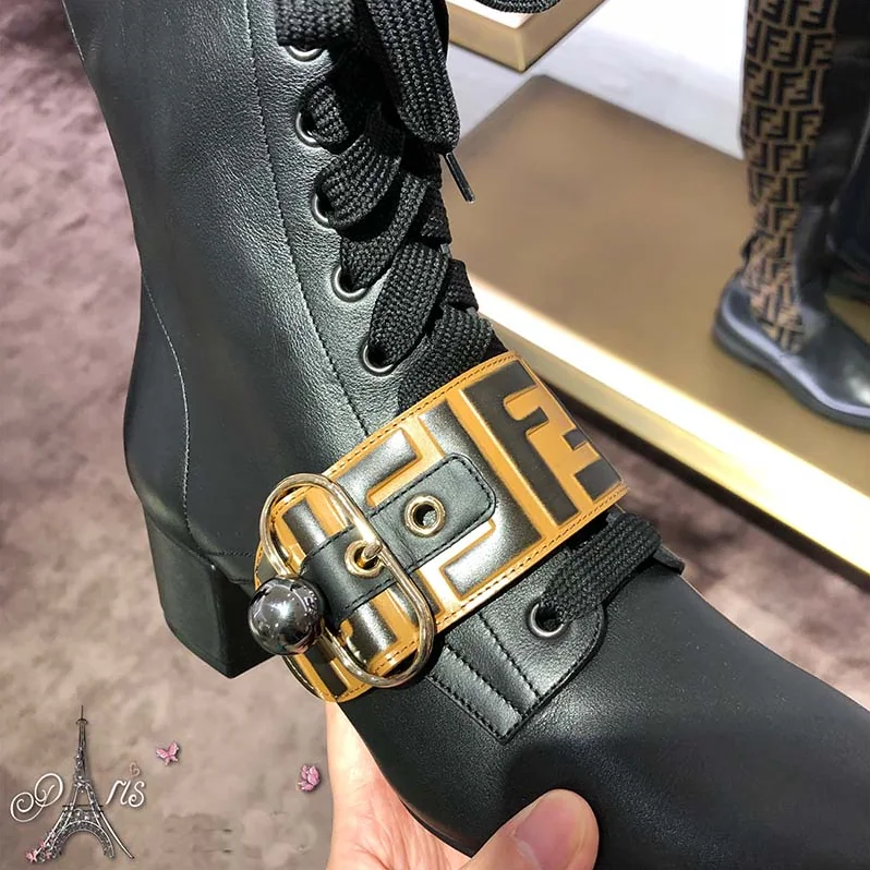 Fendi Shoes Ankle Boots in Calf Leather for Women in Black Fendi Shoes Ankle Boots in Calf Leather for Women in Black