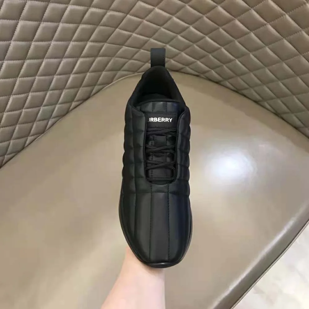 Burberry Quilted Leather Classic Sneakers for Unisex in Black Burberry Quilted Leather Classic Sneakers for Unisex in Black