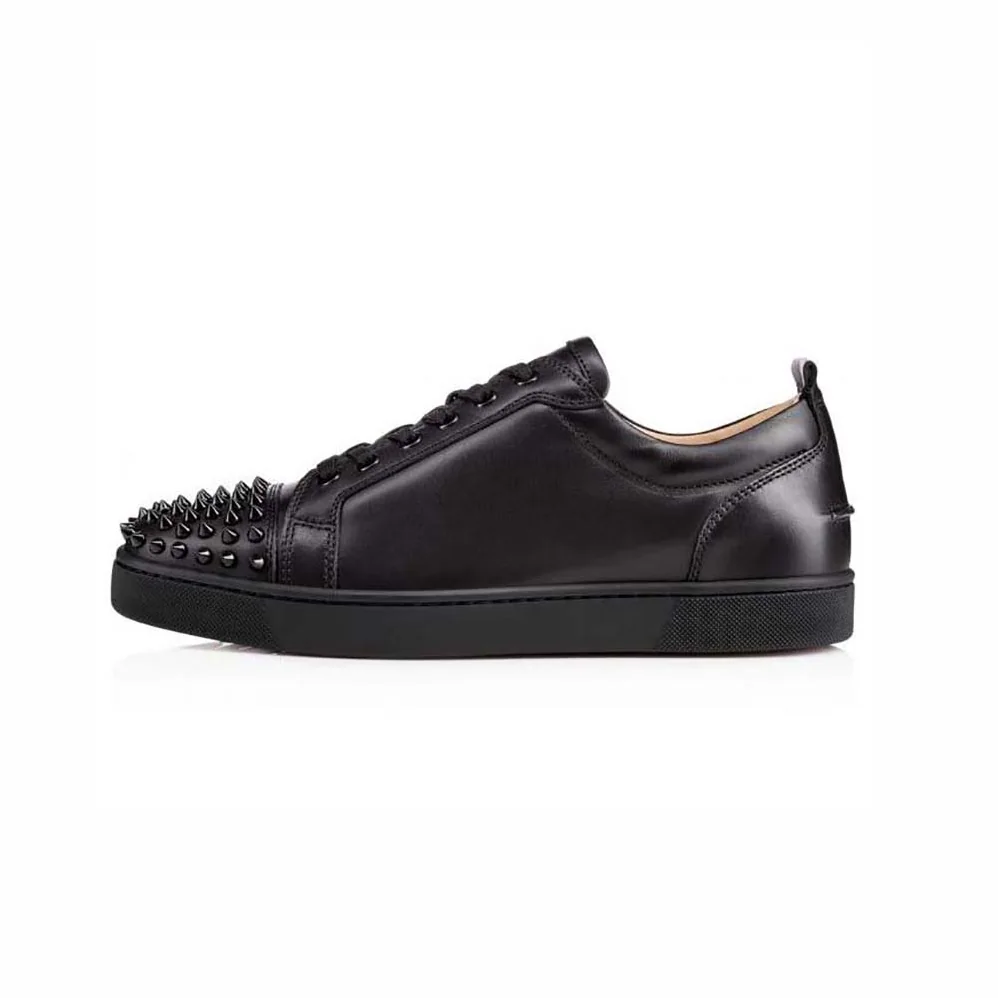Christian Louboutin Louis Junior Spikes for Men in Black Christian Louboutin Louis Junior Spikes for Men in Black