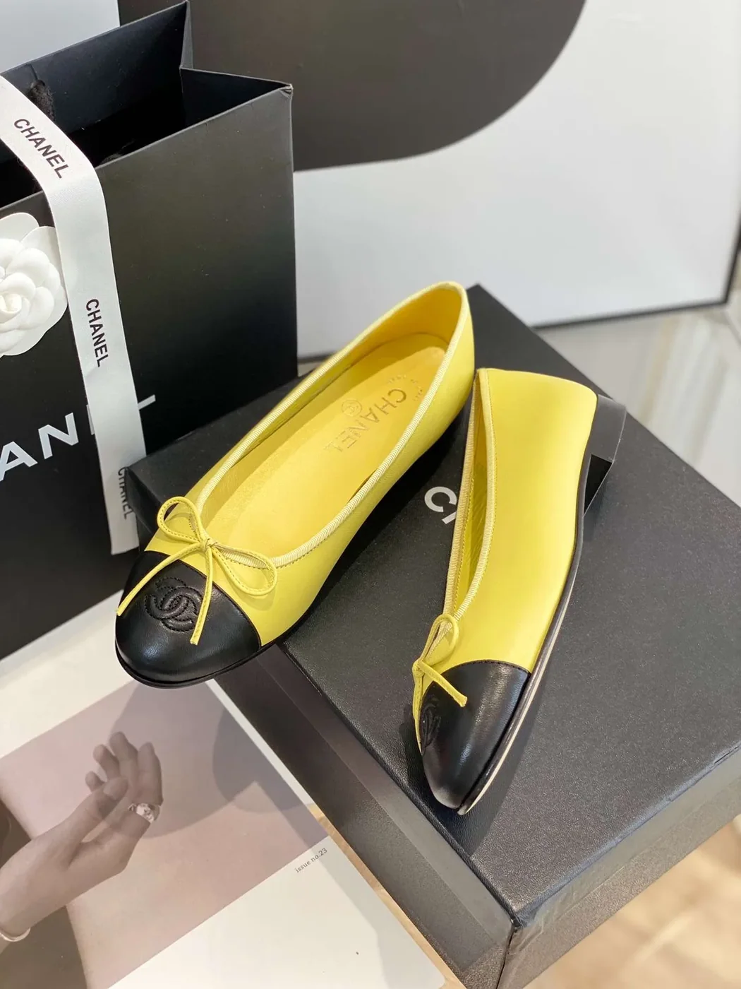 Chanel Ballet Flats Yellow Chanel Ballet Flats Yellow