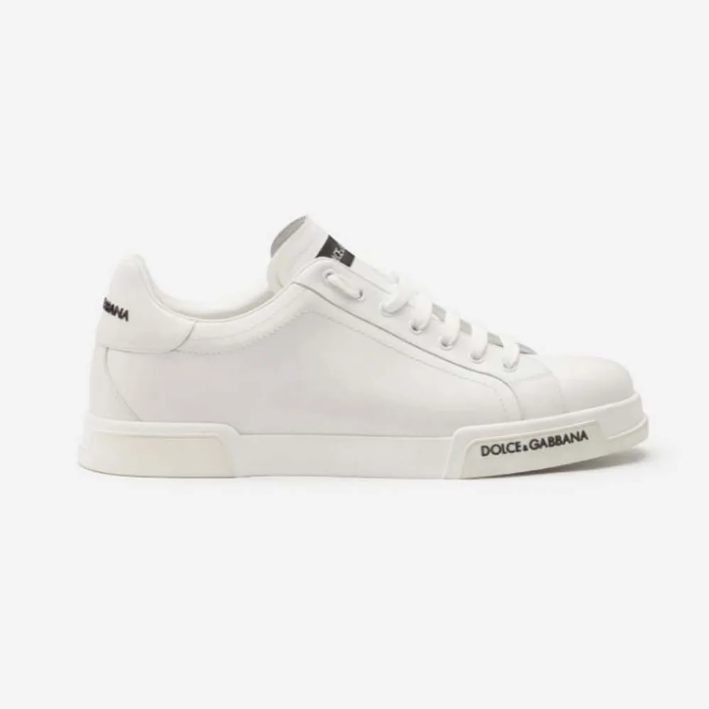 Dolce Gabbana D&G Calfskin Nappa Portofino Sneakers for Unisex in White