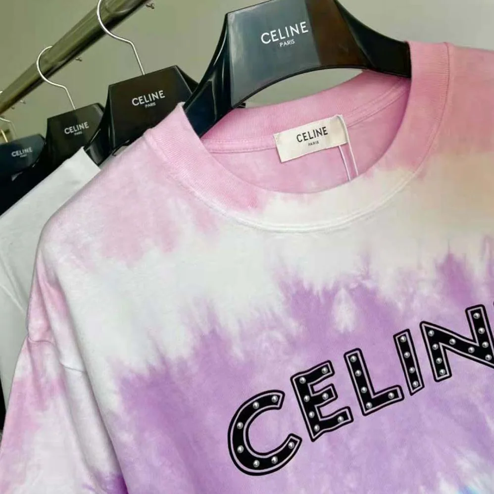 Celine Celine Loose T-shirt in Cotton with Studs for Men Celine Celine Loose T-shirt in Cotton with Studs for Men