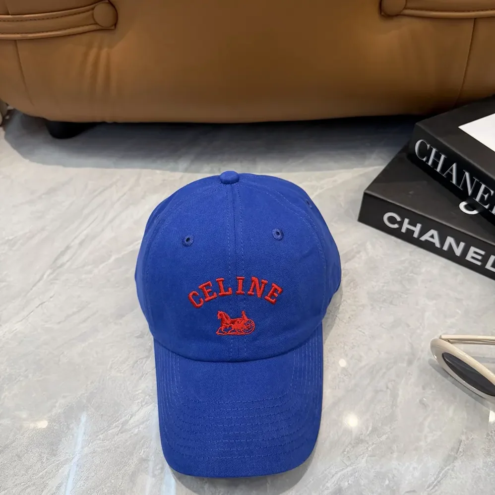 Celine Richelieu Cap In Cotton Twill for Women in Navy Celine Richelieu Cap In Cotton Twill for Women in Navy