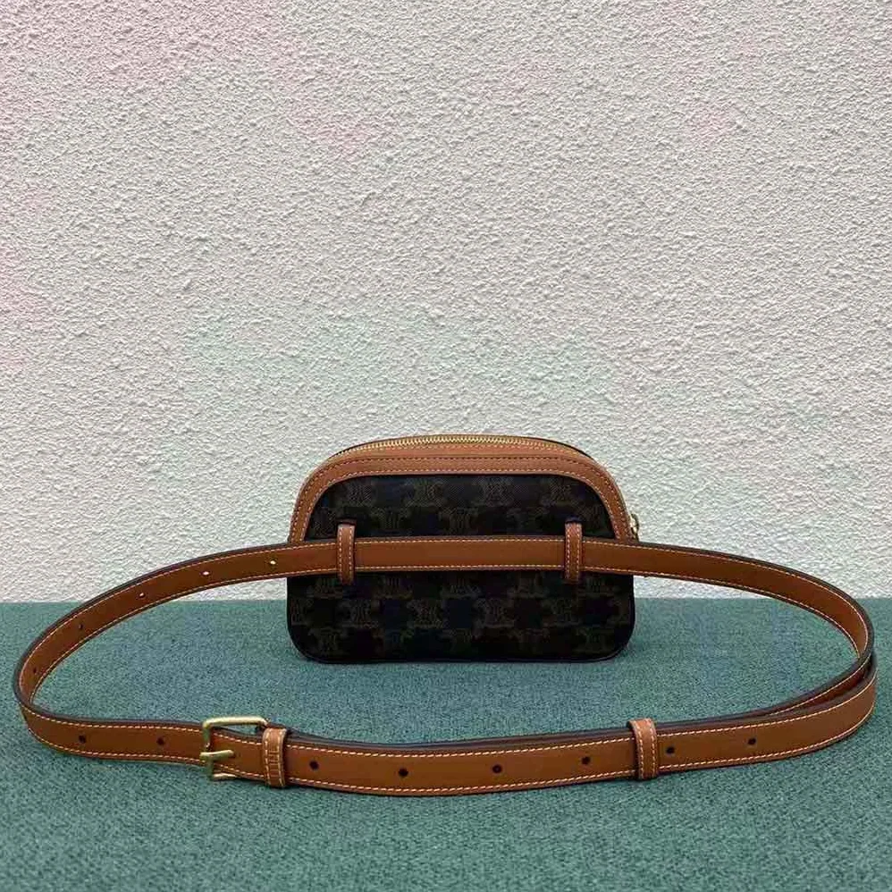 Celine Small Belt Bag in Triomphe Canvas for Women