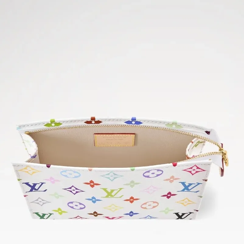 Louis Vuitton LV x TM Pochette Toiletry 19 Clutch & Pouch / Multicolor Monogram Canvas Gold Hardware