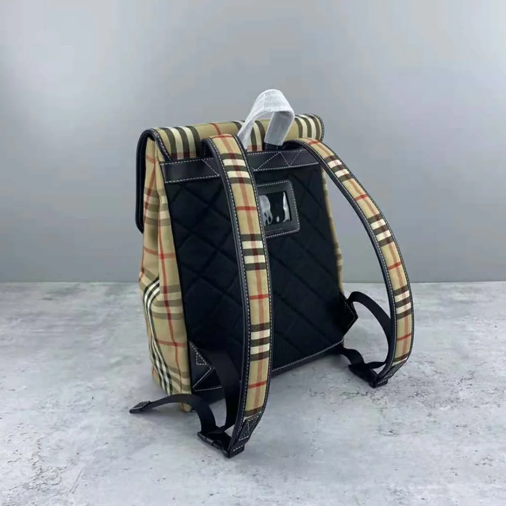 Burberry Vintage Check Cotton Backpack for Women Burberry Vintage Check Cotton Backpack for Women