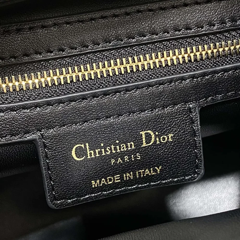 Dior Small D-Motion Bag Black Macrocannage Lambskin for Women Dior Small D-Motion Bag Black Macrocannage Lambskin for Women