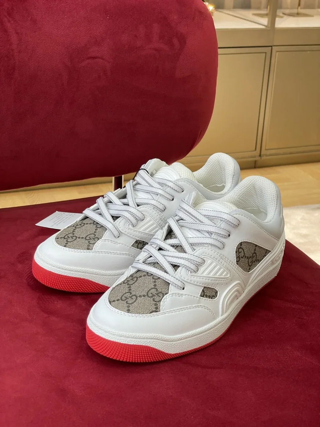 Gucci Sneaker Gucci Basket Donna White Demetra for Women