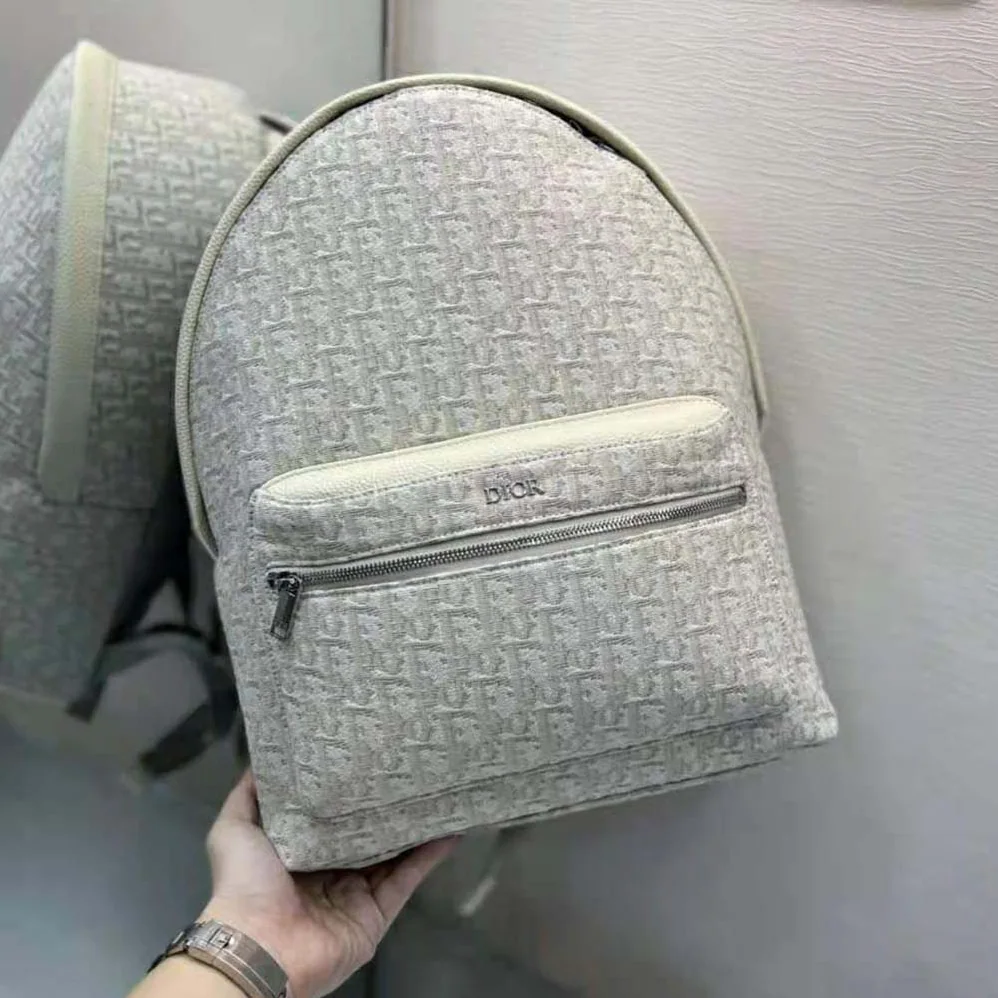 Dior Rider Backpack Beige Dior Oblique Jacquard for Men