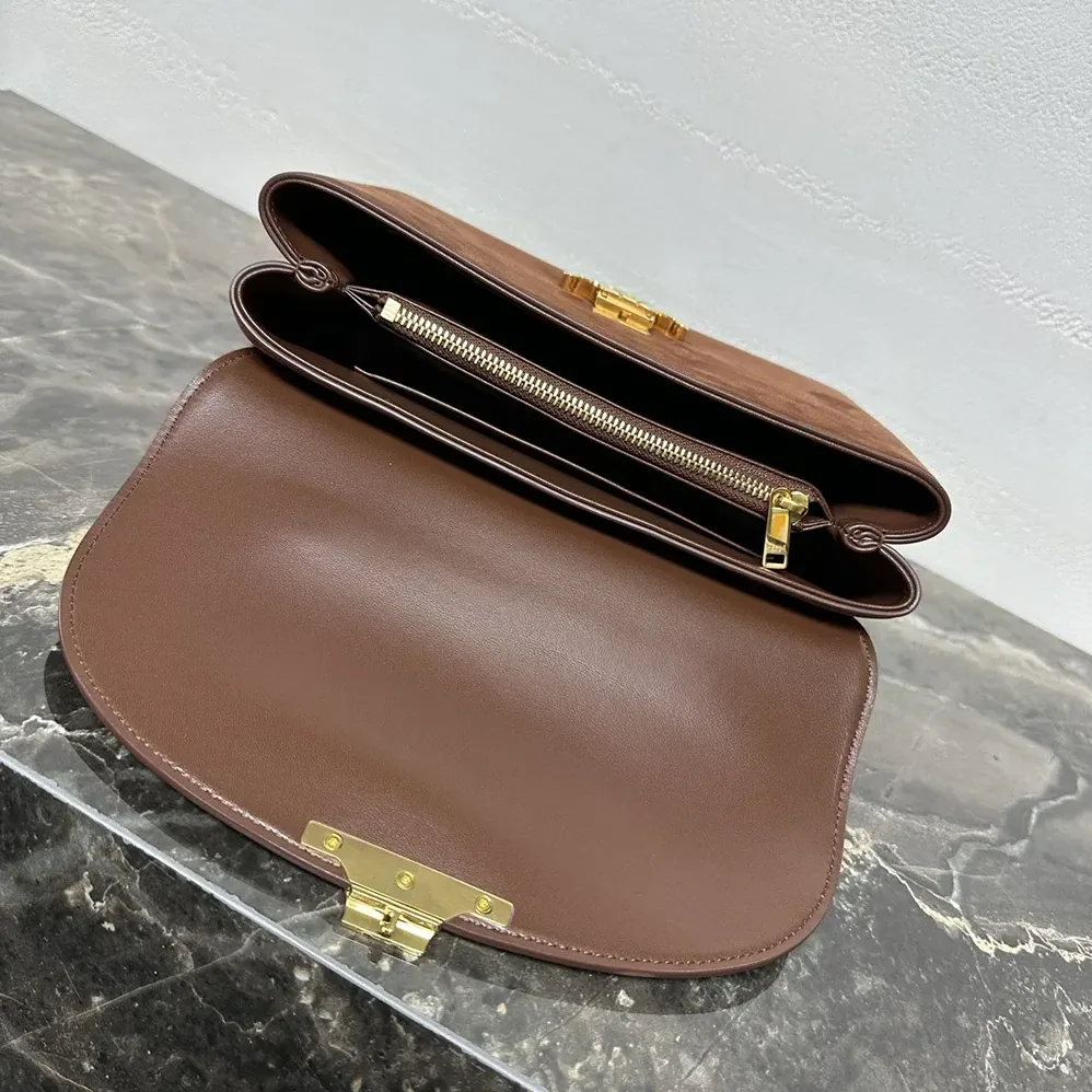 Celine Medium Nino Bag In Nubuck Calfskin for Women in Brown Celine Medium Nino Bag In Nubuck Calfskin for Women in Brown