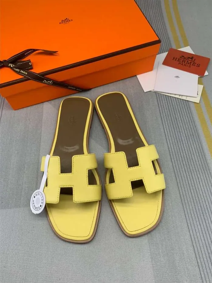 Hermes Oran Sandal Yellow