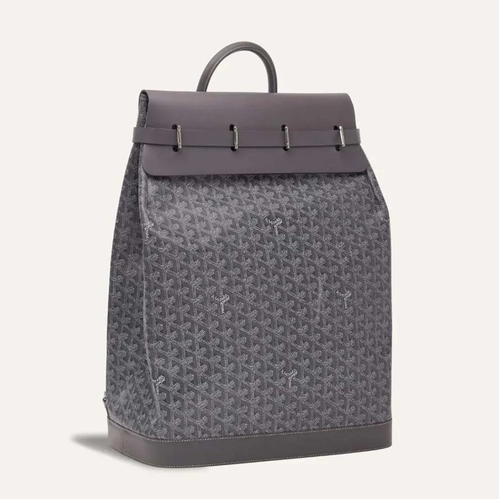 Goyard Steamer PM Bag Has Four Half-circle Studs for Unisex in Silver Goyard Steamer PM Bag Has Four Half-circle Studs for Unisex in Silver