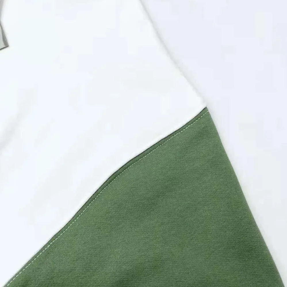 Dior Tears Oversized Hooded Sweatshirt White and Green Cotton Fleece for Men