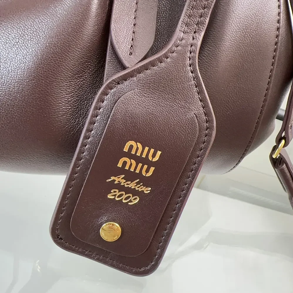 Miu Miu Joie Nappa Leather Bag for Women in Bordeaux