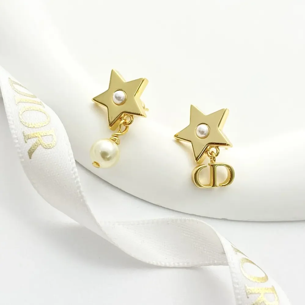 Dior Lucky Dior Earrings Gold for Women in Finish Metal