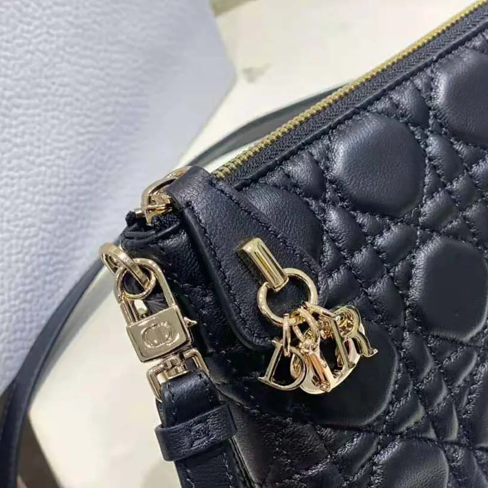 Dior Miss Dior Midi Mini Bag Black Cannage Lambskin for Women Dior Miss Dior Midi Mini Bag Black Cannage Lambskin for Women