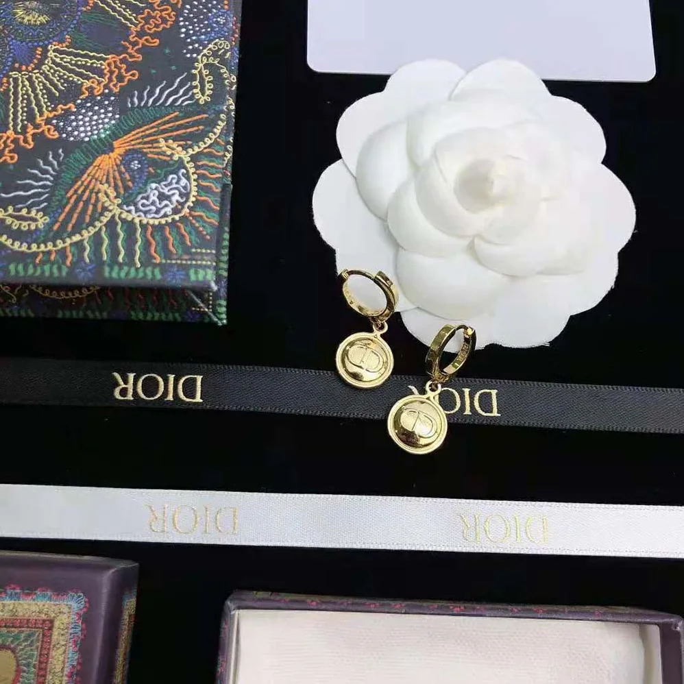 Dior Petit CD Earrings Gold for Women in Finish Metal