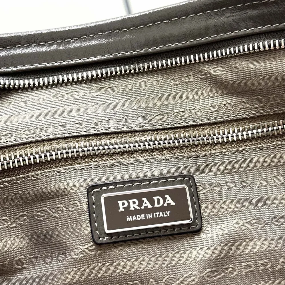 Prada Bonnie Leather Tote Bag for Unisex in Clay