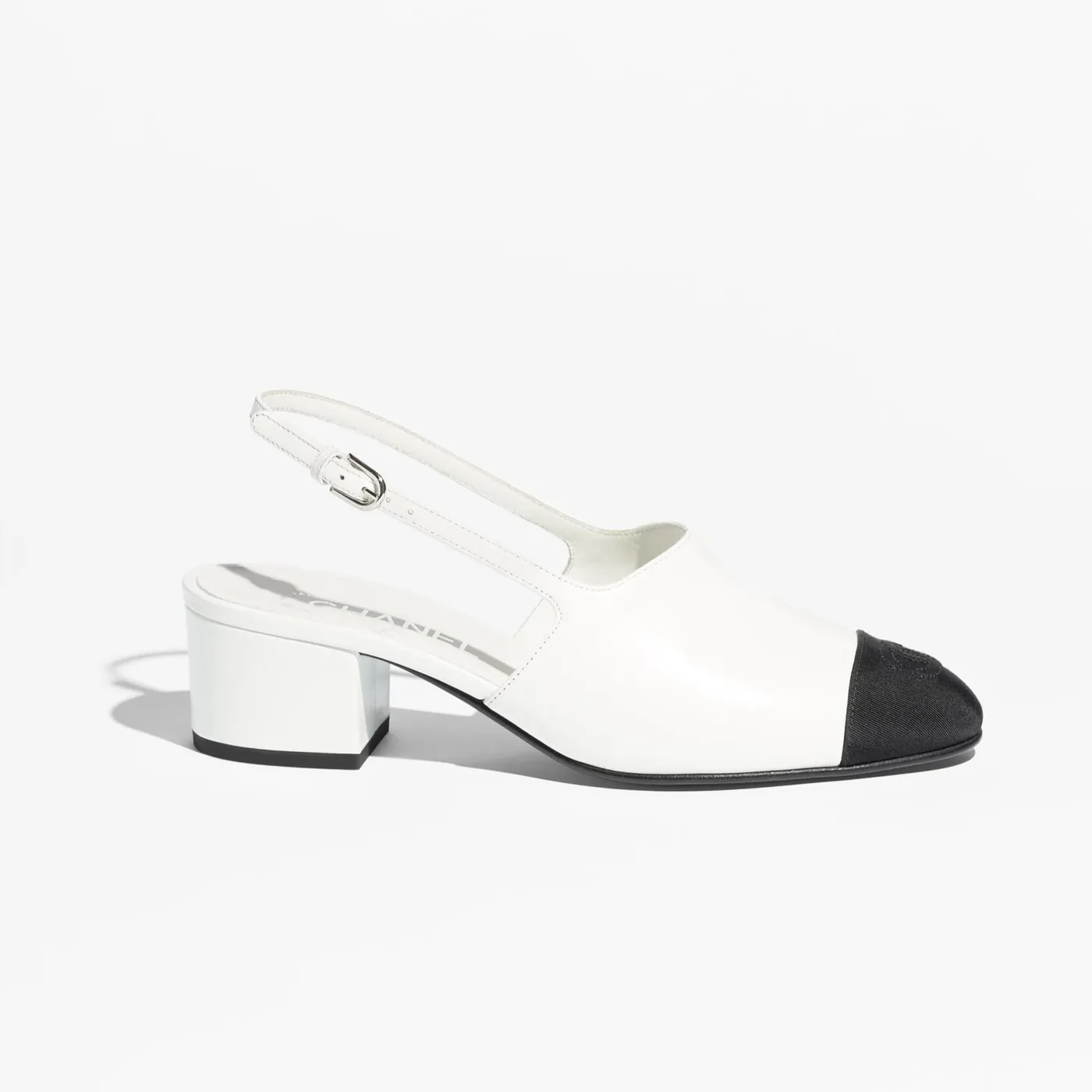 Chanel Slingbacks White/Black - in NAEET