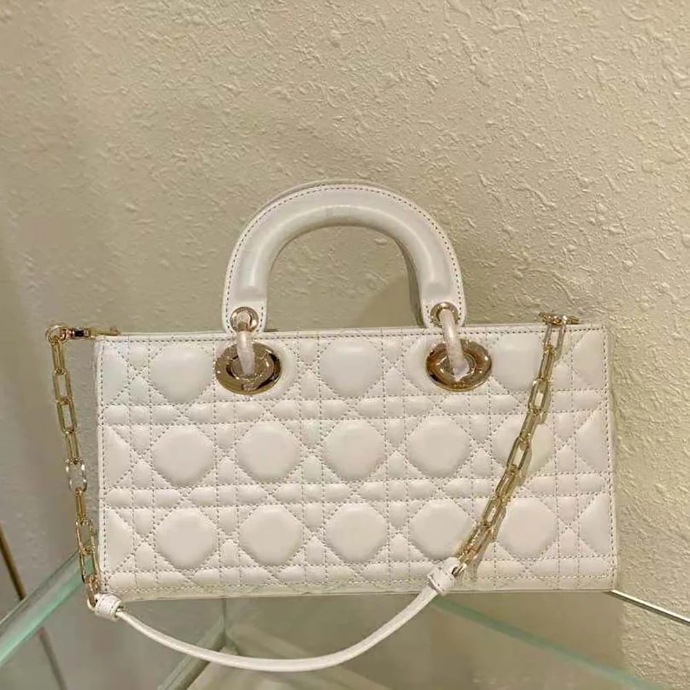 Dior Lady D-Joy Bag Latte Cannage Lambskin for Women