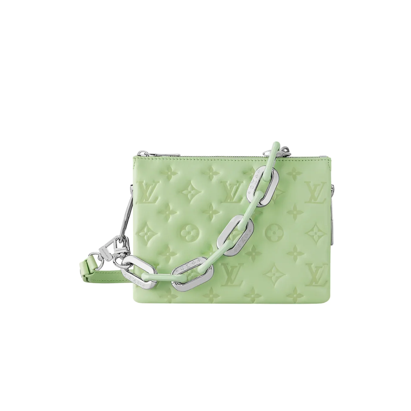 Louis Vuitton Coussin BB Shoulder Bag in Green Silver Hardware Louis Vuitton Coussin BB Shoulder Bag in Green Silver Hardware