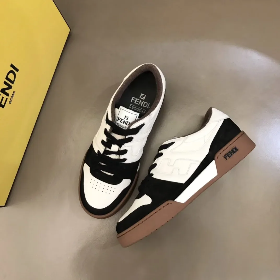 Fendi FD Match Low Tops Sneakers Brown 7E1493AHH2F1FZB