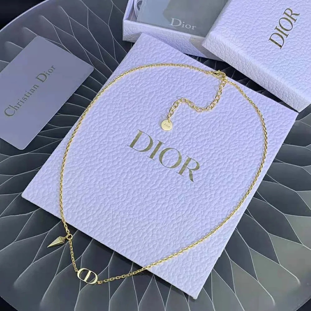 Dior Petit CD Necklace Gold for Women in Finish Metal