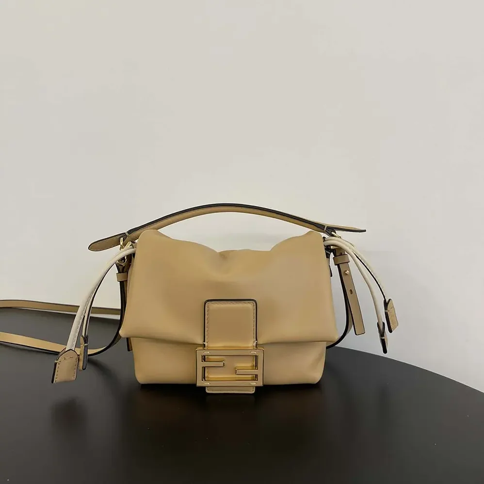 Fendi Mamma Baguette Small Cappuccino Nappa Leather Mini for Women in bag Fendi Mamma Baguette Small Cappuccino Nappa Leather Mini for Women in bag