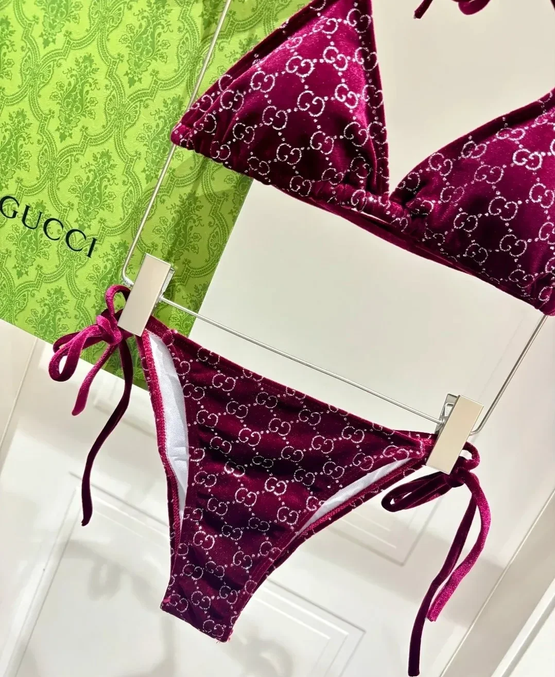 Gucci GG Sparkle Bikini Burgundy Gucci GG Sparkle Bikini Burgundy