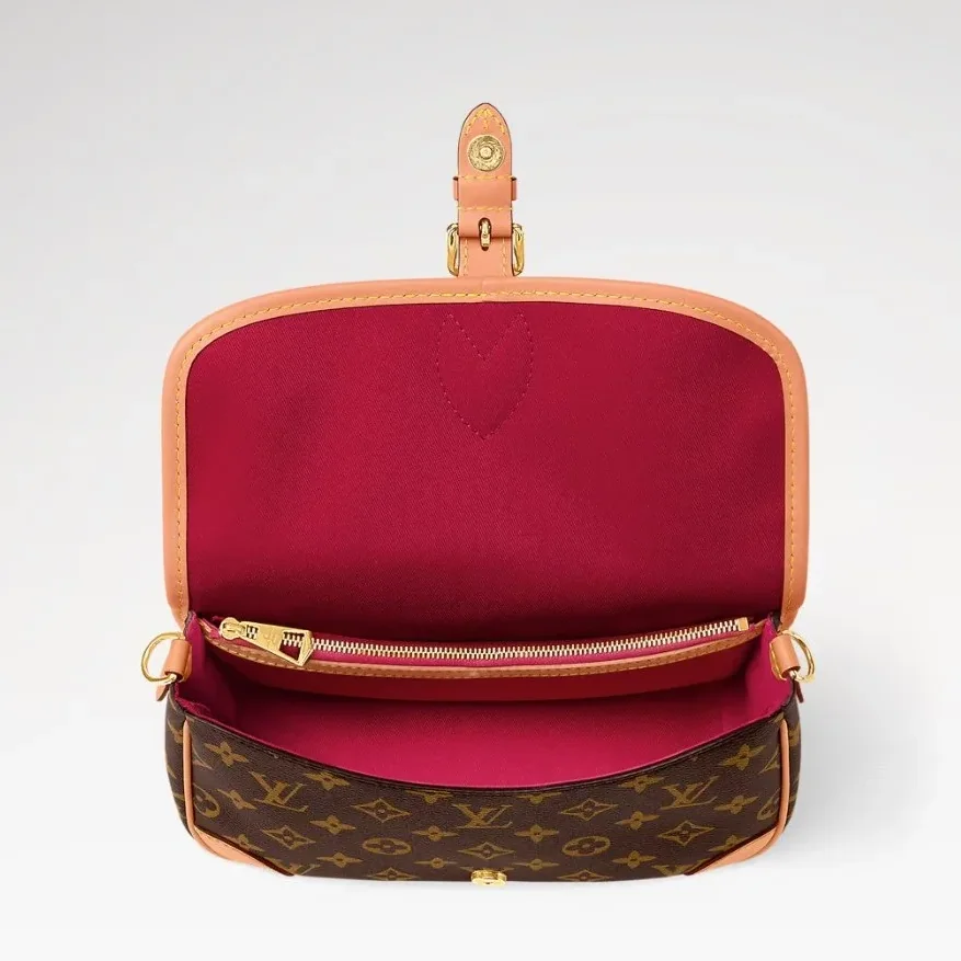 Louis Vuitton Diane Shoulder Bag in Brown Monogram Gold Hardware