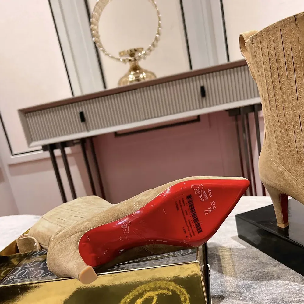 Christian Louboutin Santigag 85 mm Low Boots Veau Velours for Women