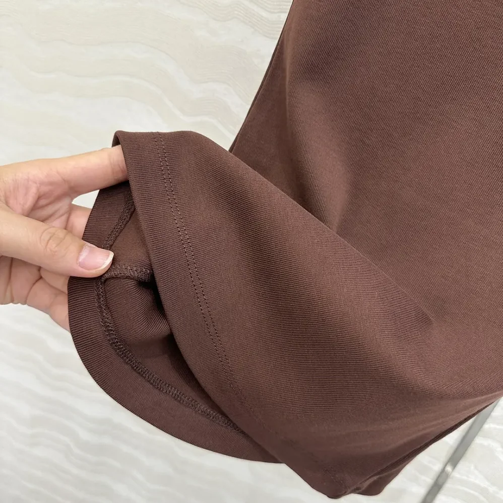 Prada Ribbed Knit Top for Men in Cocoa Brown