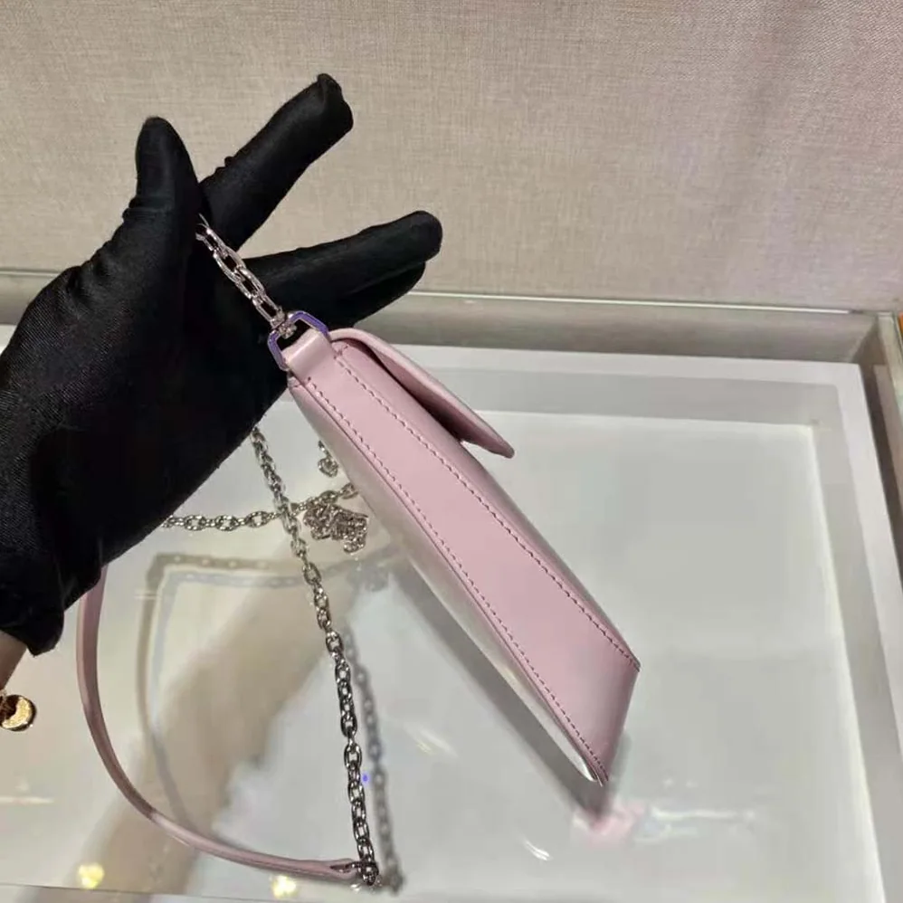 Prada Brushed Leather Mini-Bag for Women in Pink Prada Brushed Leather Mini-Bag for Women in Pink