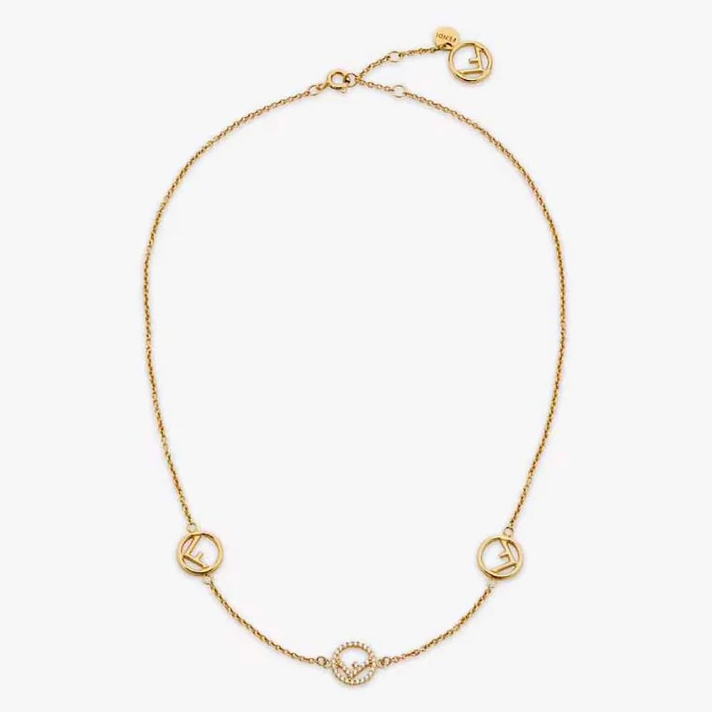 Fendi F Is Fendi Necklace Gold for Women in colored Fendi F Is Fendi Necklace Gold for Women in colored