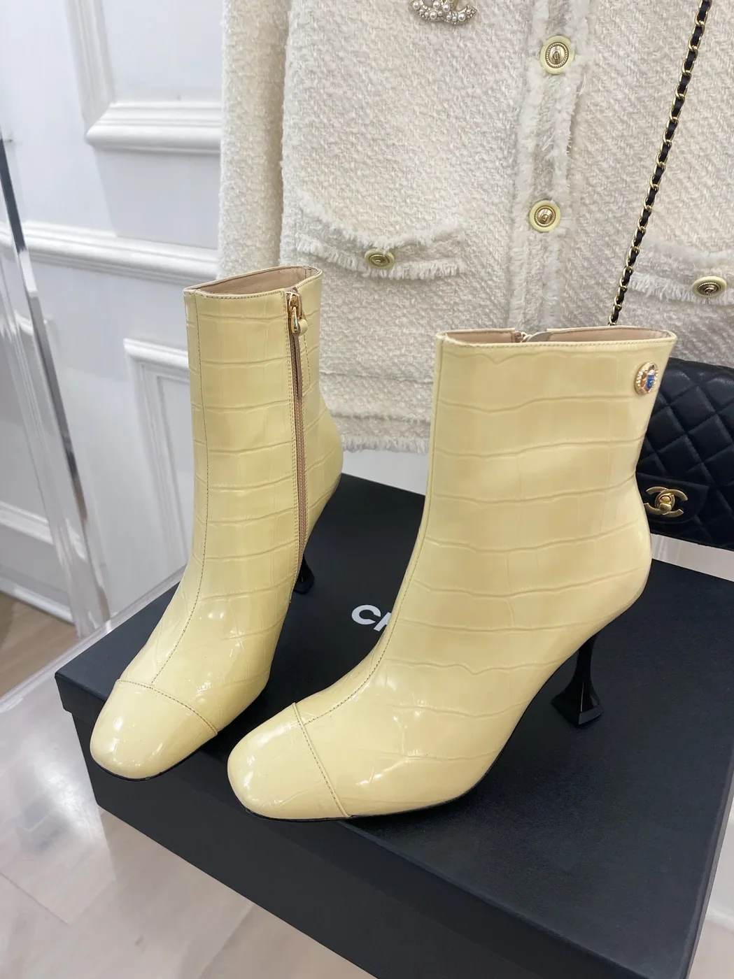 Chanel Short Boots Beige for Women Chanel Short Boots Beige for Women