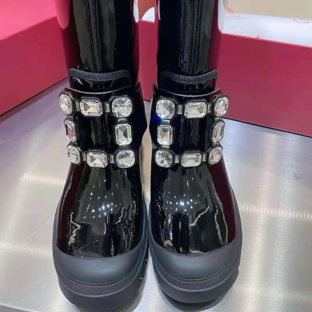 Roger Vivier Walky Viv' Strass Buckle High Boots in Leather for Women