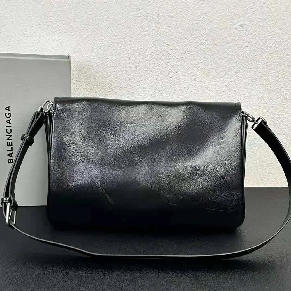 Balenciaga BB Soft Large Flap Bag in Black for Women
