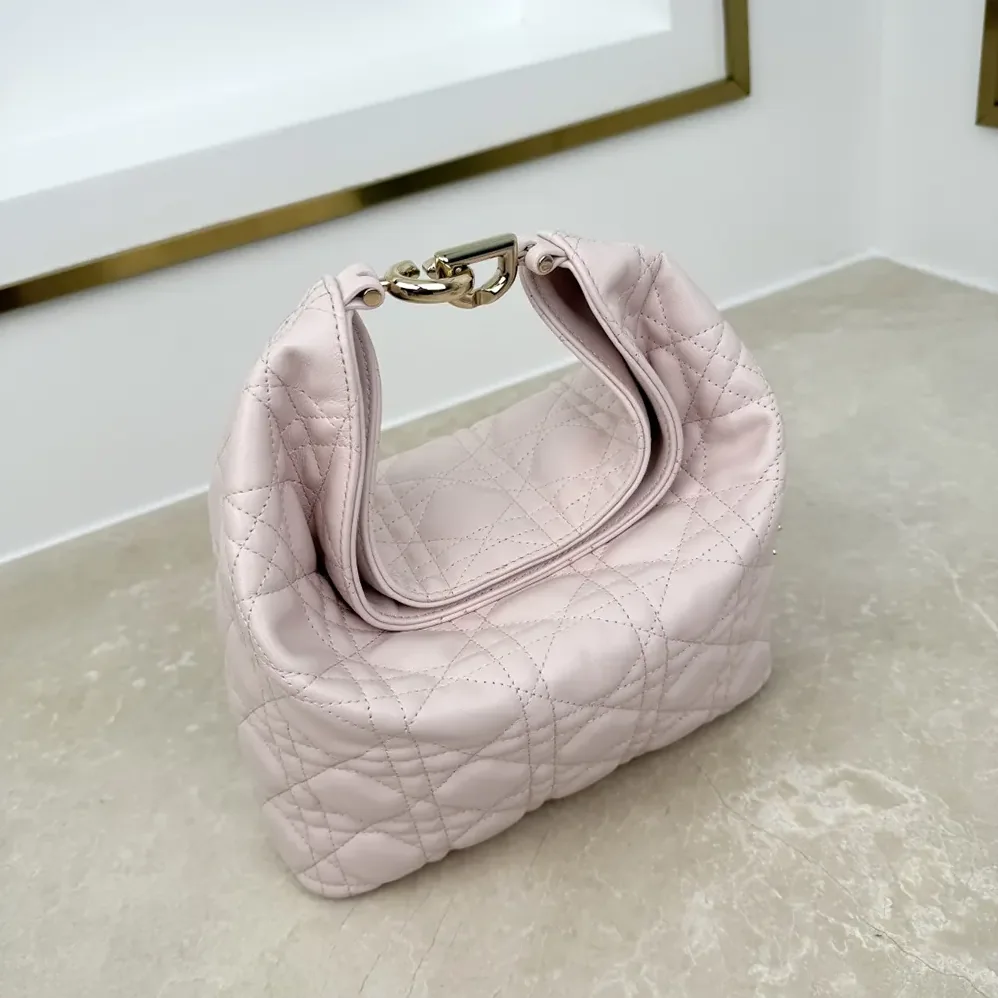 Dior Small Dior Toujours Hobo Bag Ballet Pink Cannage Lambskin for Women Dior Small Dior Toujours Hobo Bag Ballet Pink Cannage Lambskin for Women