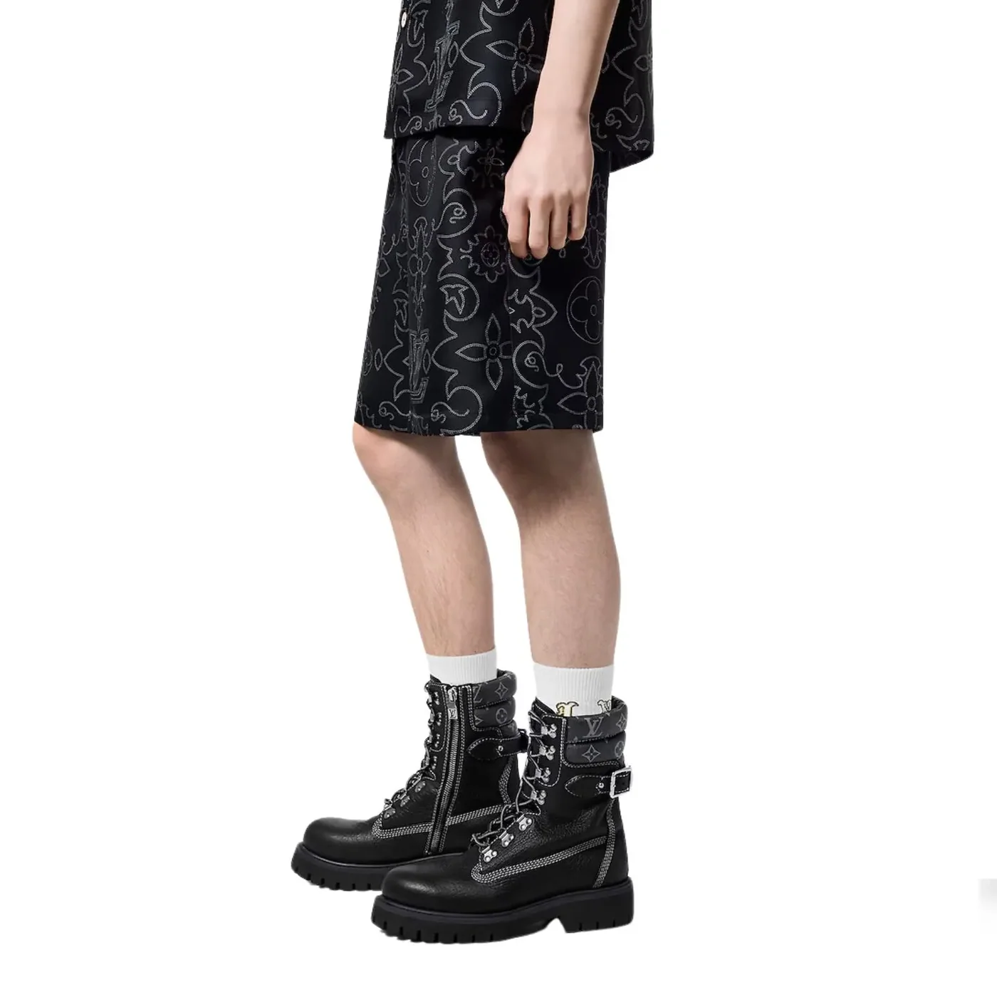 Louis Vuitton LV x Timberland Ranger Boots Black 1AD79L