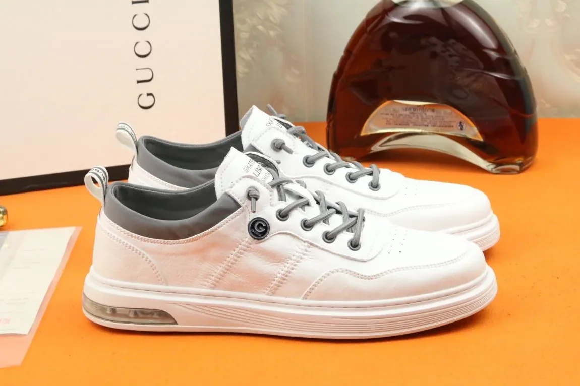 Jieshou x Gucci Sneakers Breathable Spring Autumn Winter White And Gray for Men Jieshou x Gucci Sneakers Breathable Spring Autumn Winter White And Gray for Men