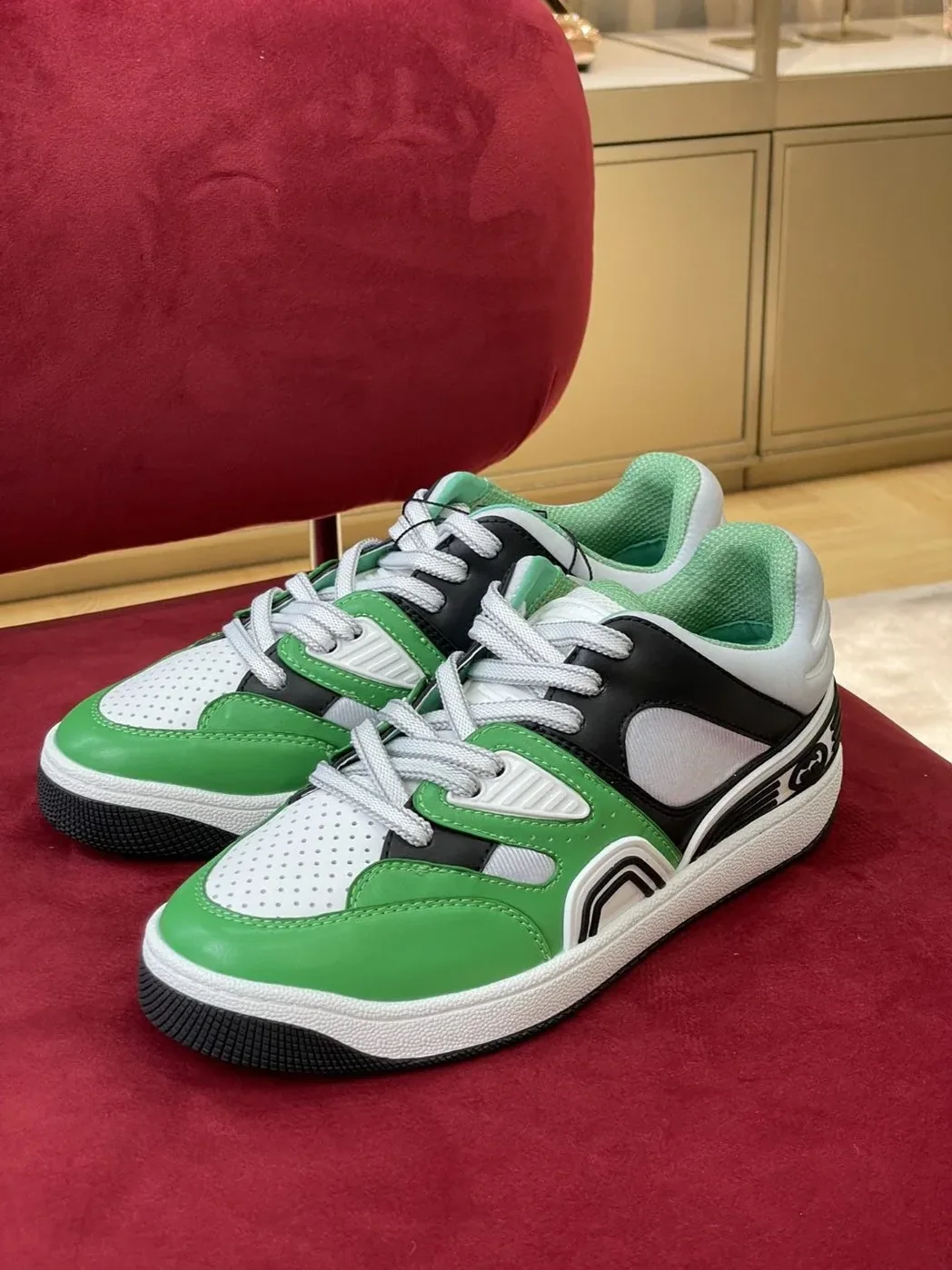 Gucci Sneaker Gucci Basket Donna Green Demetra for Women Gucci Sneaker Gucci Basket Donna Green Demetra for Women