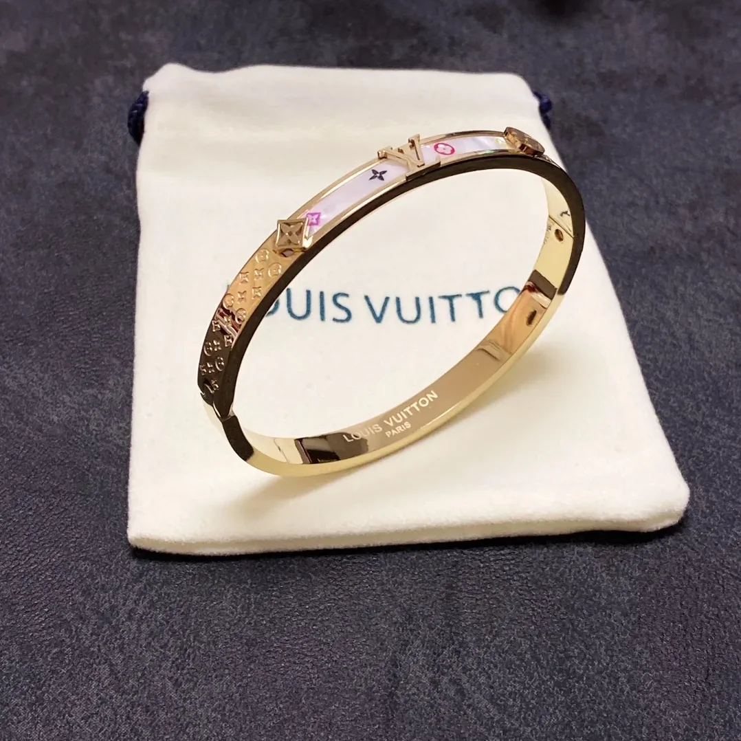 Louis Vuitton Pattern Bracelet Gold Louis Vuitton Pattern Bracelet Gold