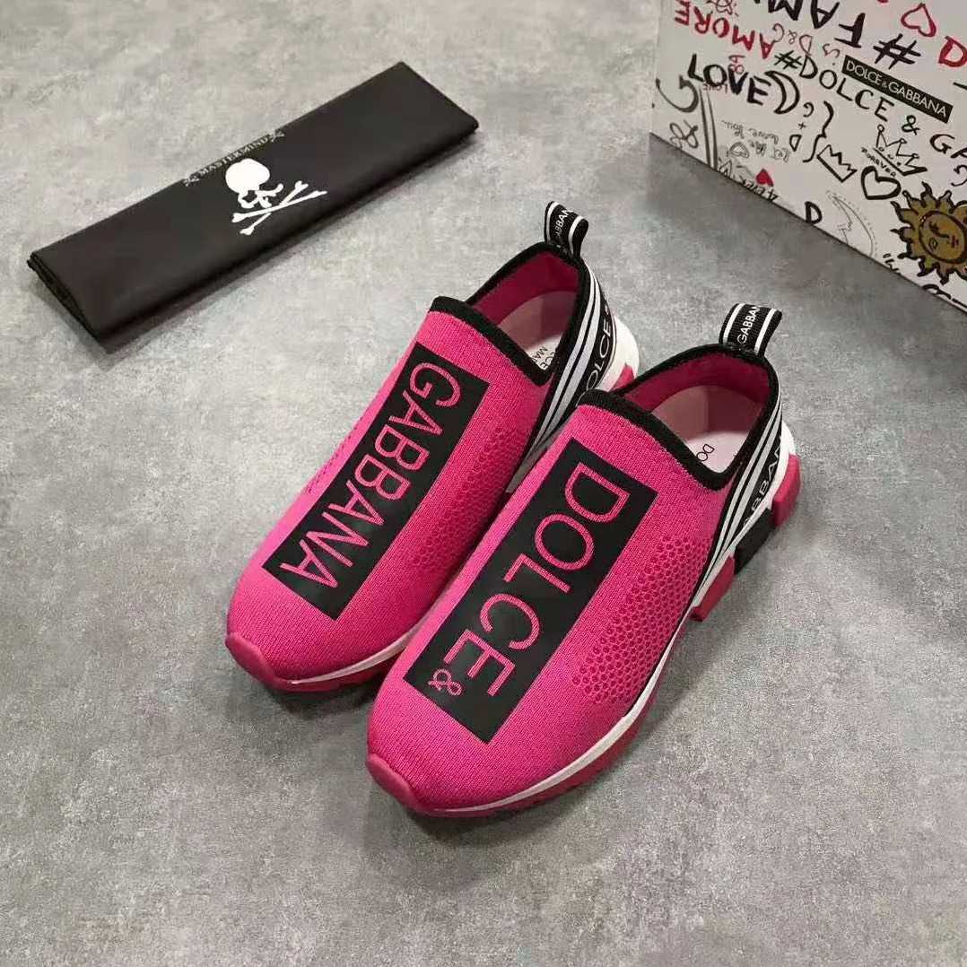 Dolce Gabbana D&G Branded Sorrento Sneakers for Women in Rose Dolce Gabbana D&G Branded Sorrento Sneakers for Women in Rose
