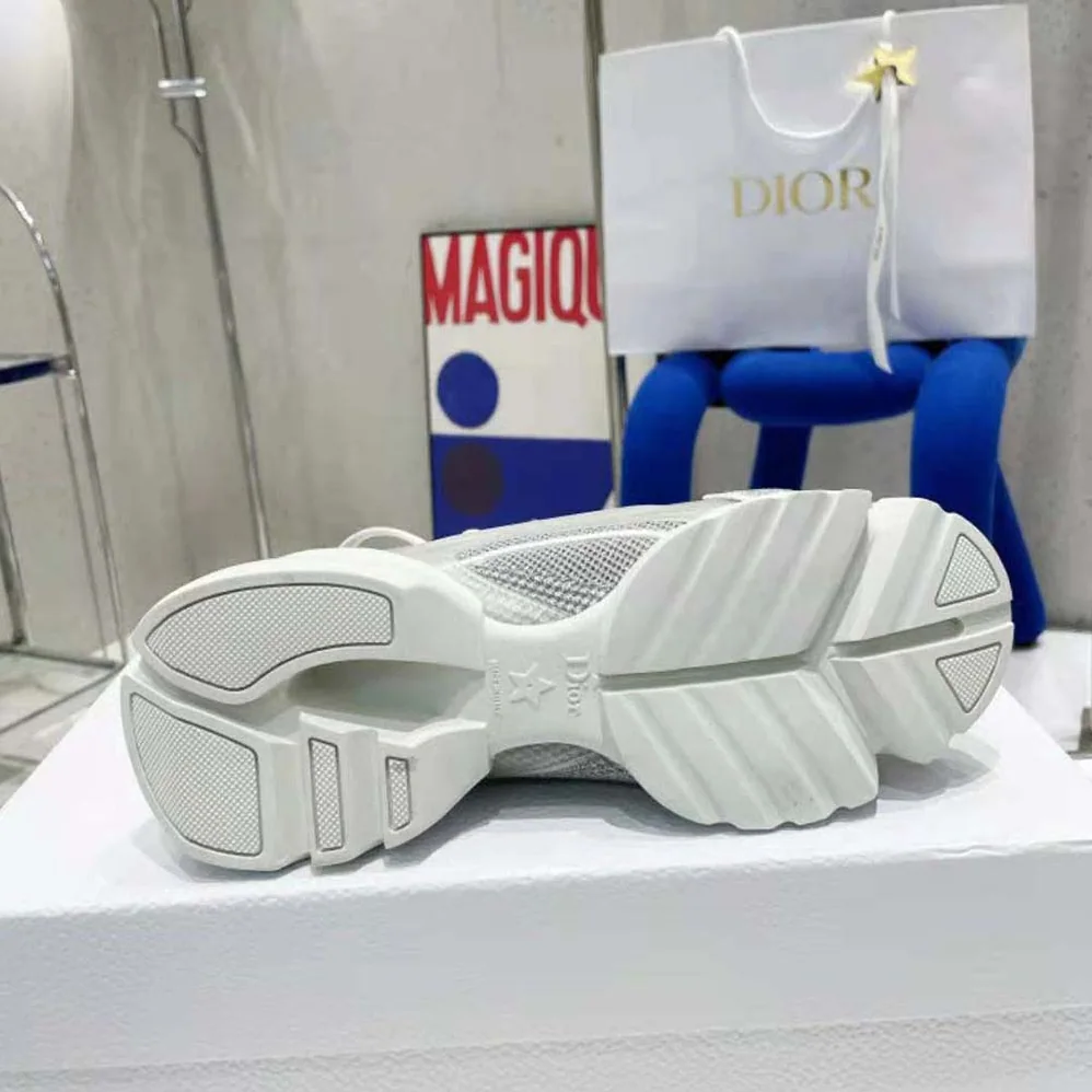 Dior D-Connect Sneaker Silver for Women in Tone Laminated Mesh